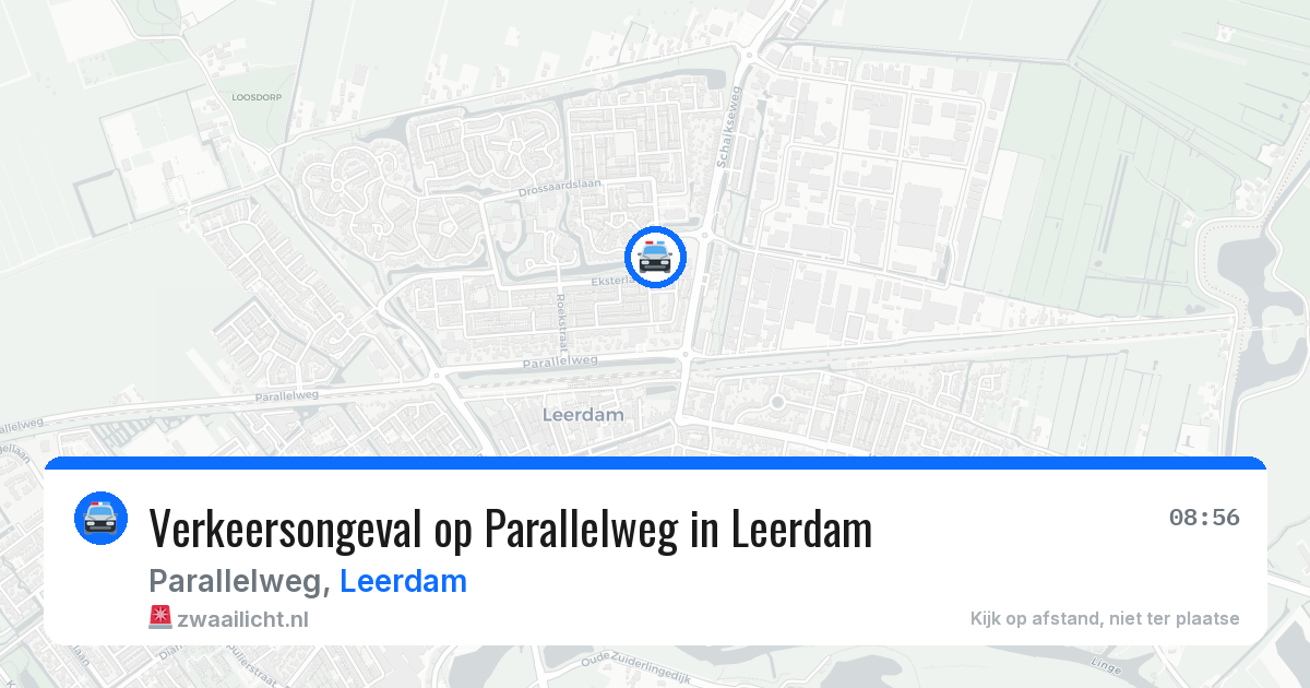 Verkeersongeval op Parallelweg in Leerdam — 24 jun 2026