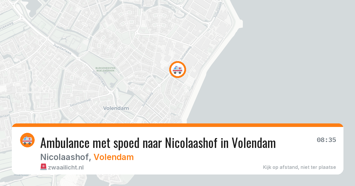 Ambulance met spoed naar Nicolaashof in Volendam — 24 apr 2026