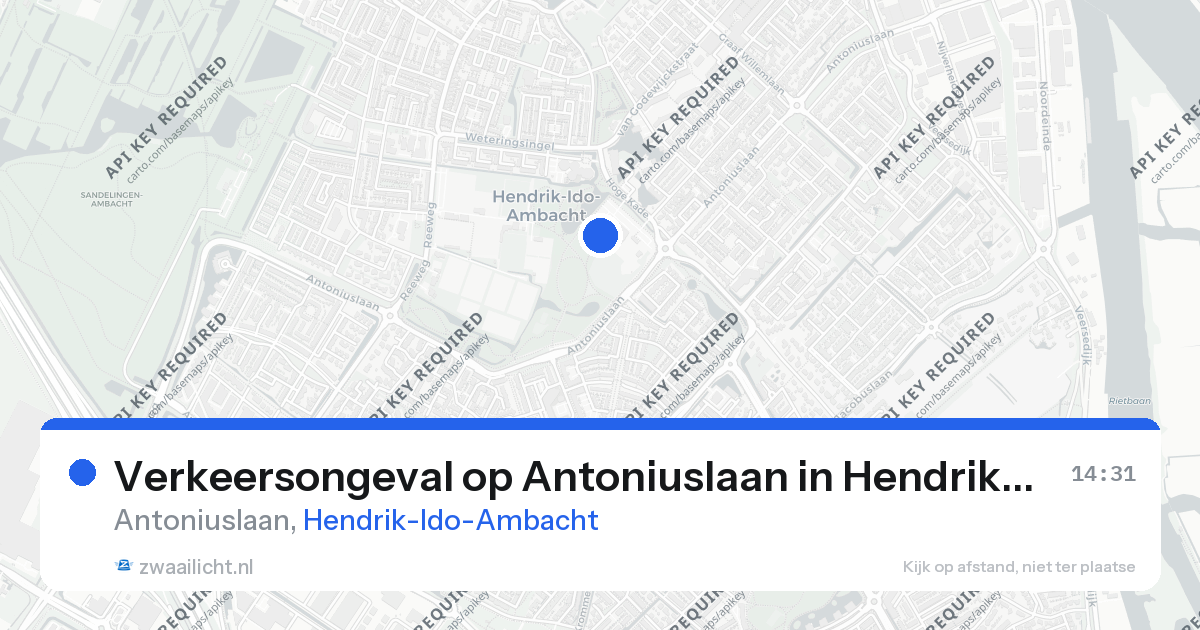 Verkeersongeval op Antoniuslaan in Hendrik-Ido-Ambacht — 26 aug 2026
