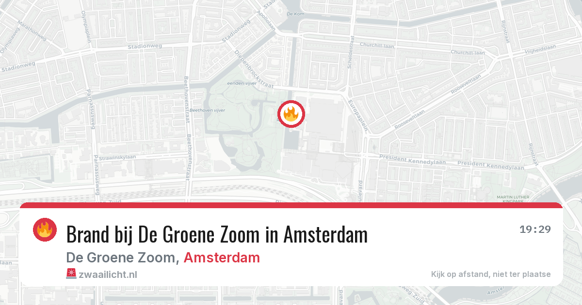 Brand bij De Groene Zoom in Amsterdam — 14 aug 2026