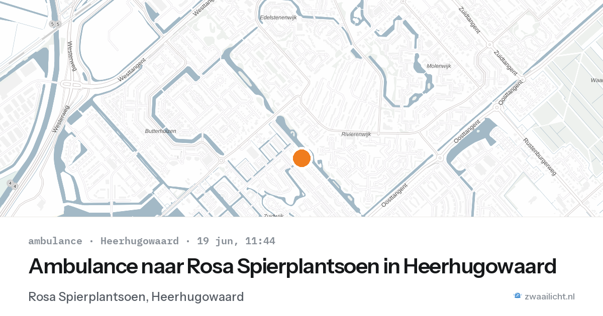 Ambulance naar Rosa Spierplantsoen in Heerhugowaard — 19 jun 2026