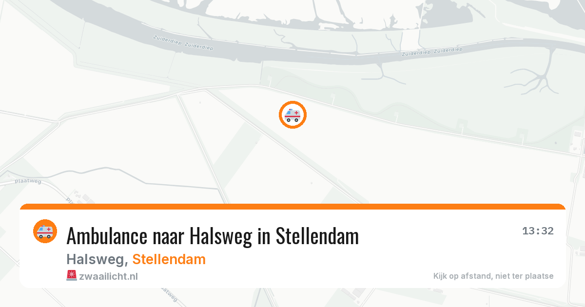 Ambulance naar Halsweg in Stellendam — 16 mei 2026