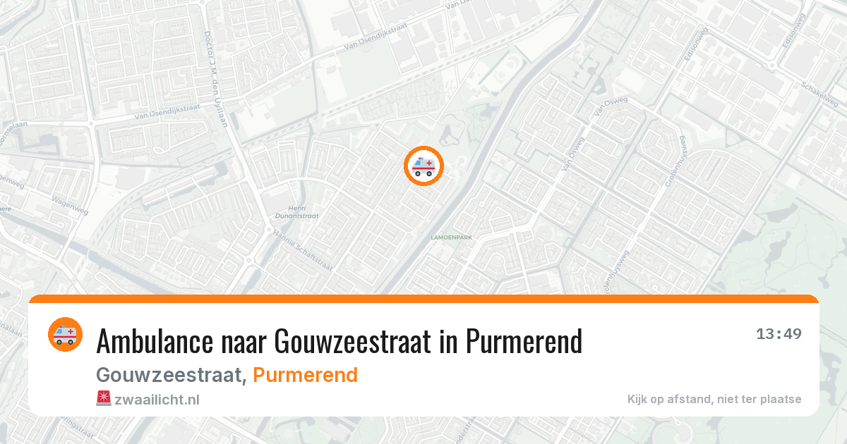 Ambulance naar Gouwzeestraat in Purmerend — 2 aug 2026