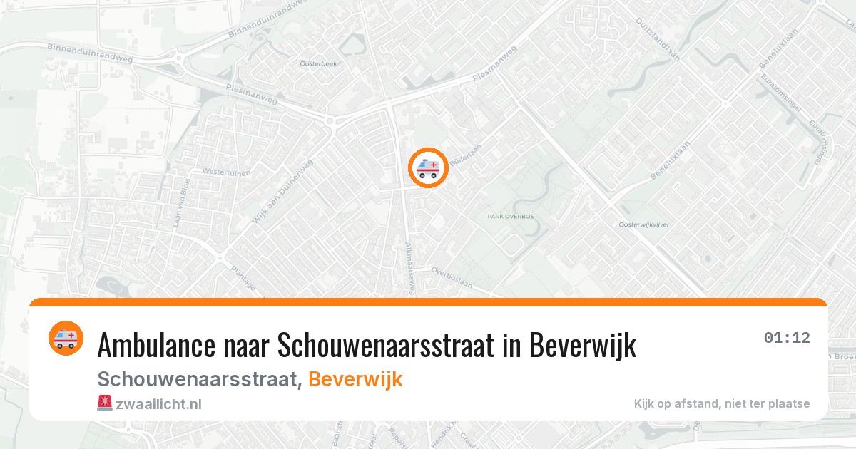 Ambulance naar Schouwenaarsstraat in Beverwijk — 11 apr 2026