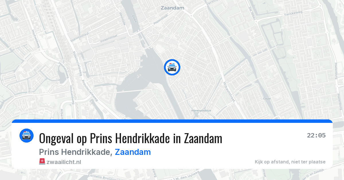 Ongeval op Prins Hendrikkade in Zaandam — 8 mei 2026