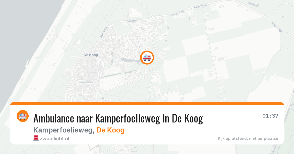 Ambulance naar Kamperfoelieweg in De Koog — 26 jun 2026