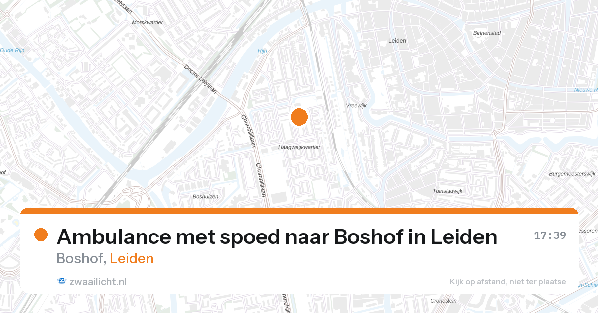Ambulance met spoed naar Boshof in Leiden — 7 mei 2026