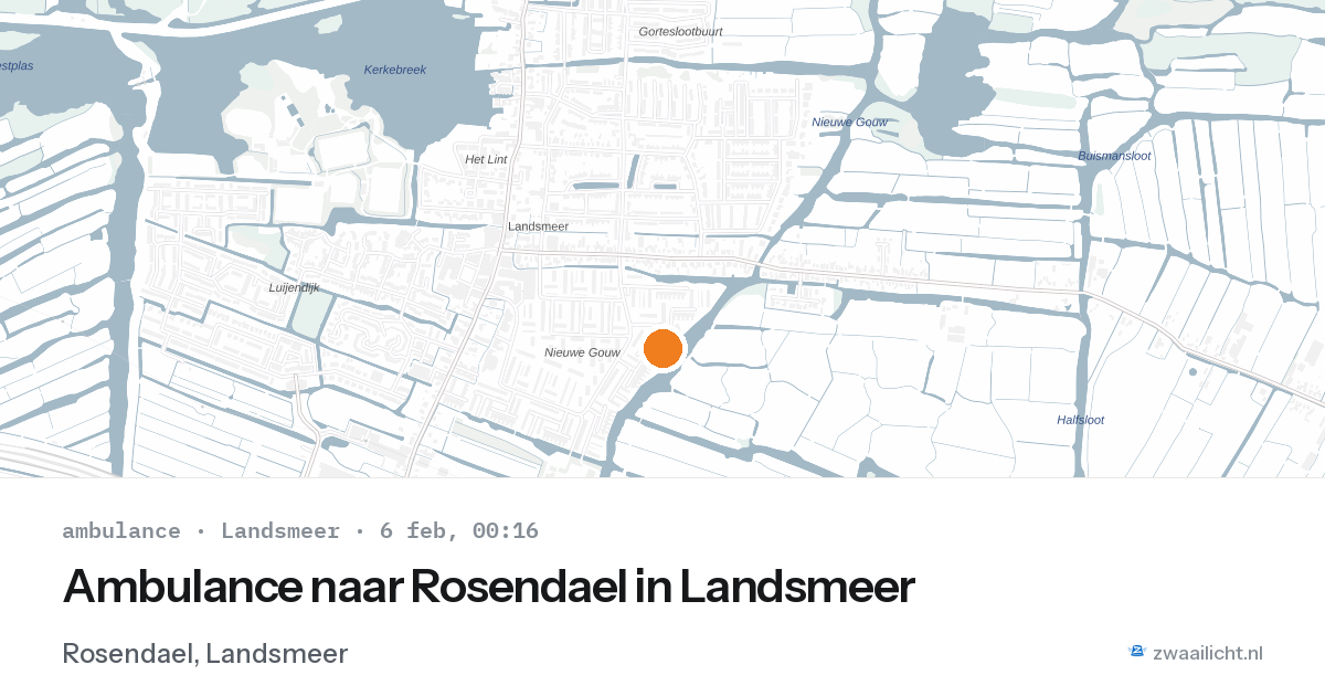 Ambulance naar Rosendael in Landsmeer — 5 feb 2026