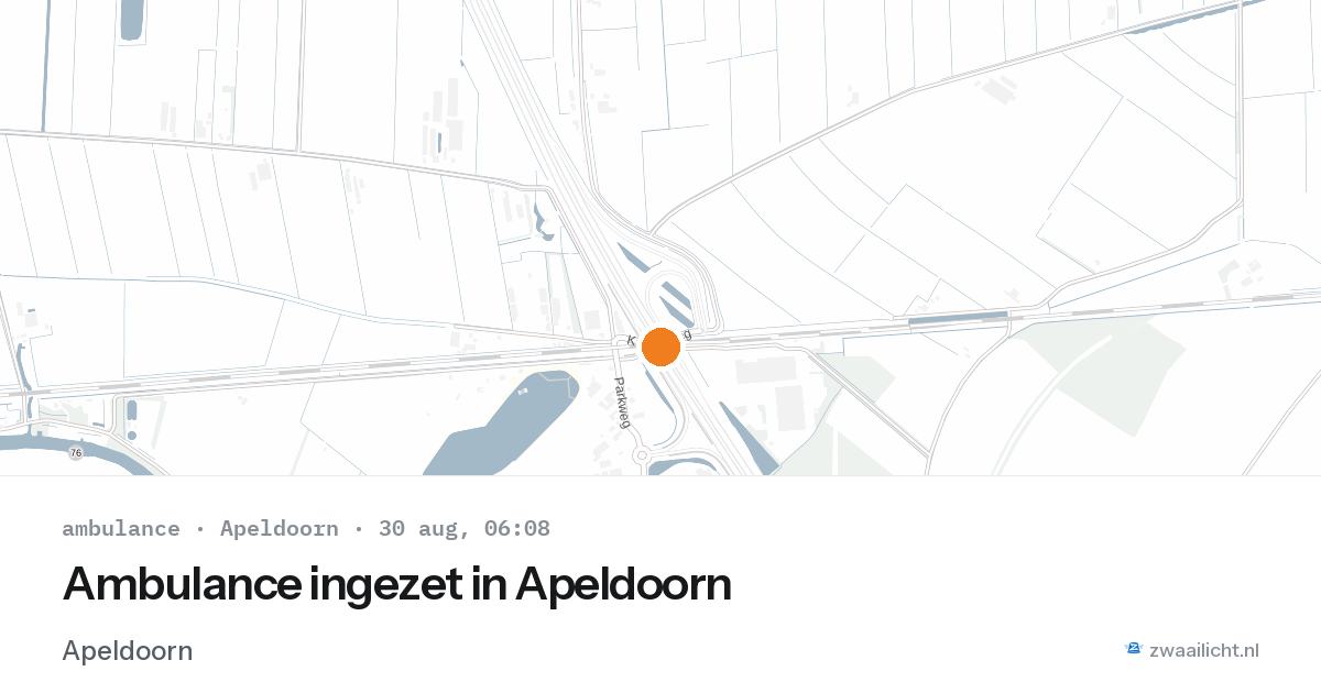Ambulance ingezet in Apeldoorn — 30 aug 2026