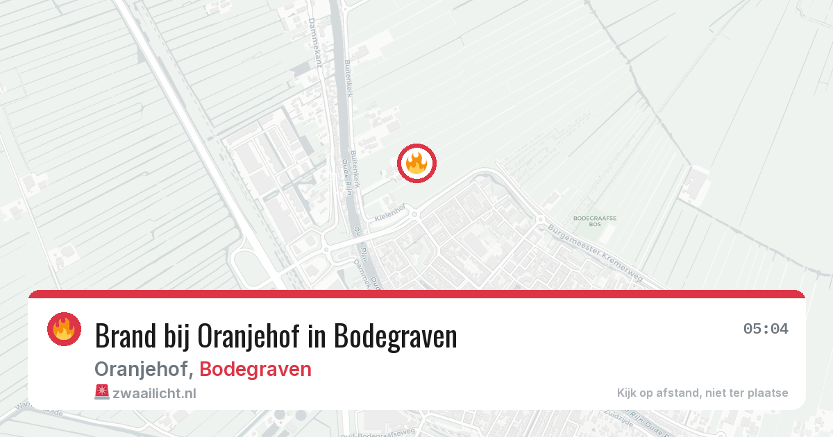 Brand bij Oranjehof in Bodegraven — 28 jun 2026