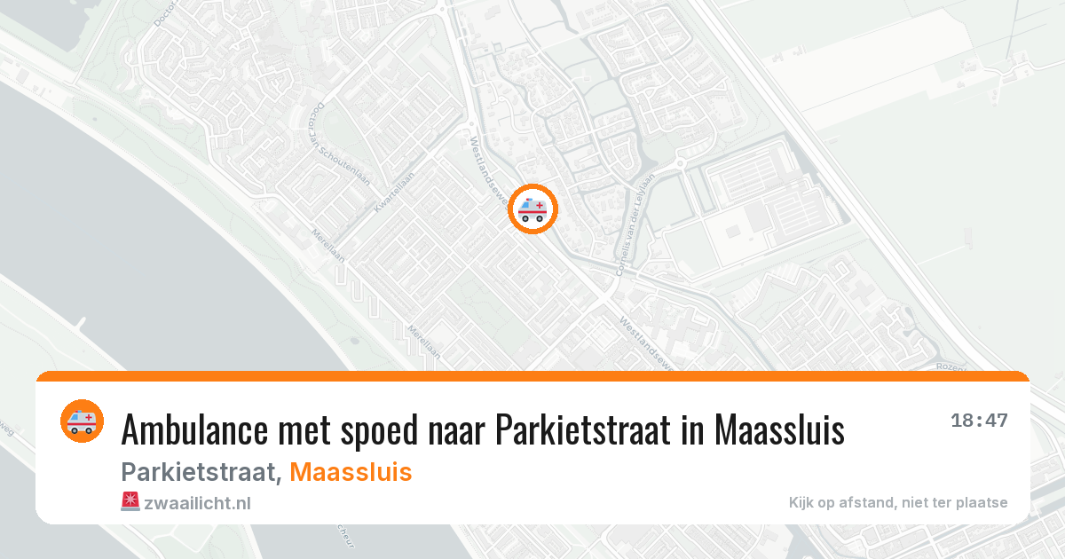 Ambulance met spoed naar Parkietstraat in Maassluis — 20 mrt 2026