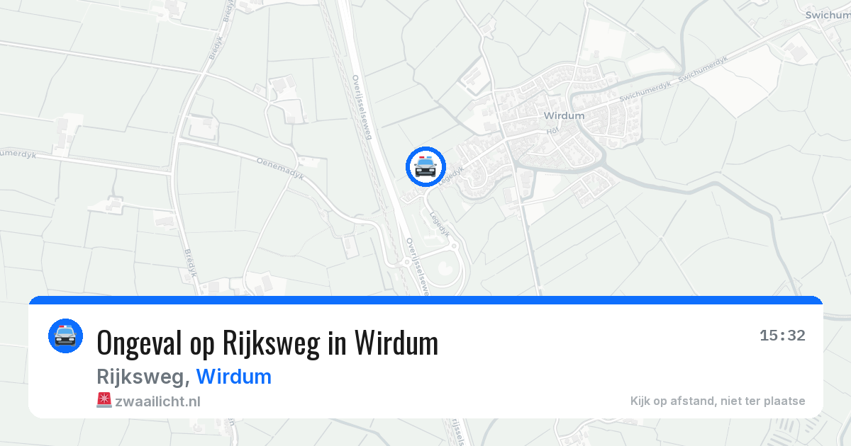 Ongeval op Rijksweg in Wirdum — 16 jun 2026