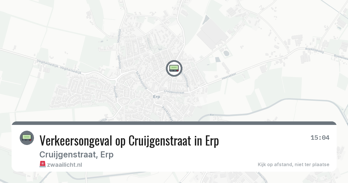 Verkeersongeval op Cruijgenstraat in Erp — 7 feb 2026
