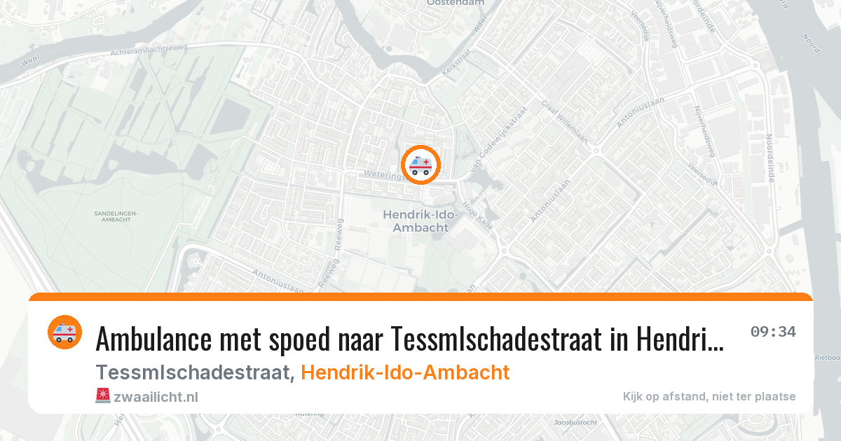 Ambulance met spoed naar Tessmlschadestraat in Hendrik-Ido-Ambacht — 2 jul 2026