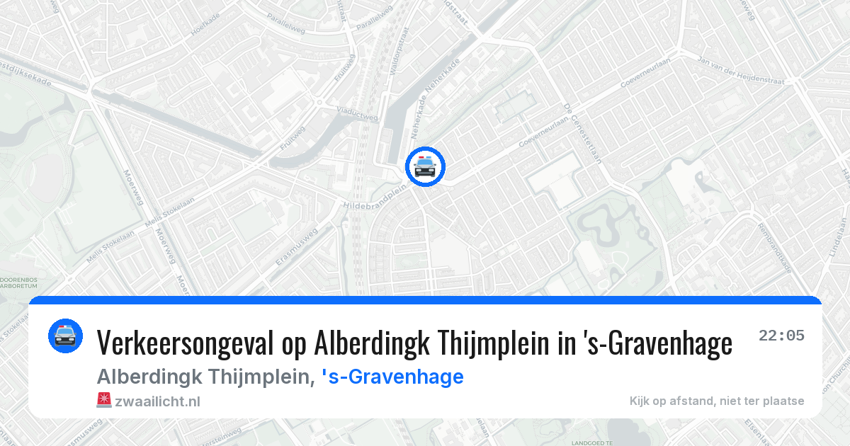 Verkeersongeval op Alberdingk Thijmplein in 's-Gravenhage — 18 mei 2026
