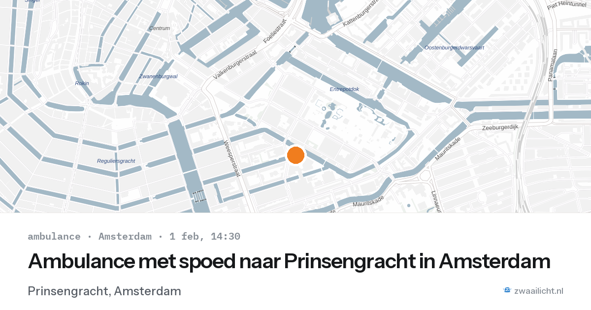 Ambulance met spoed naar Prinsengracht in Amsterdam — 1 feb 2026