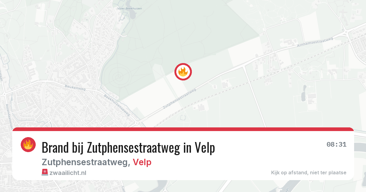 Brand bij Zutphensestraatweg in Velp — 19 jun 2026