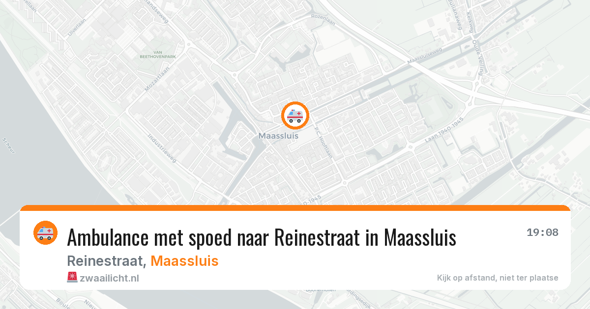 Ambulance met spoed naar Reinestraat in Maassluis — 8 mei 2026