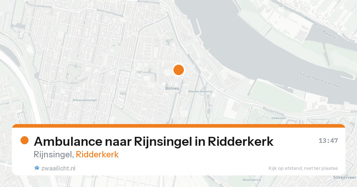 Ambulance naar Rijnsingel in Ridderkerk — 2 mrt 2026