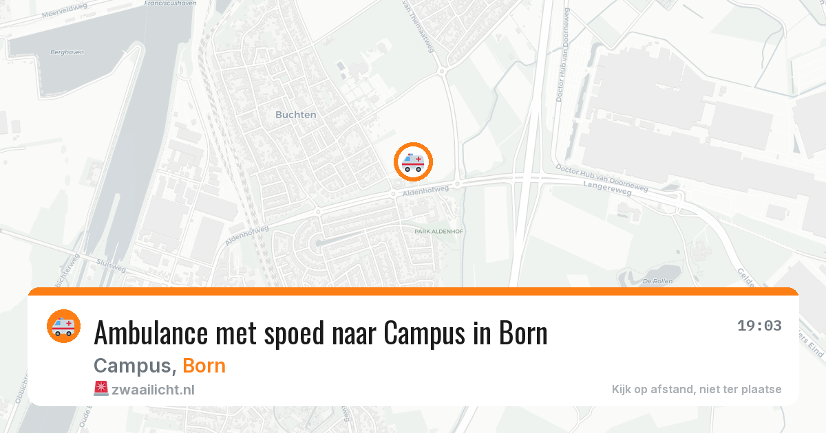 Ambulance met spoed naar Campus in Born — 16 feb 2026