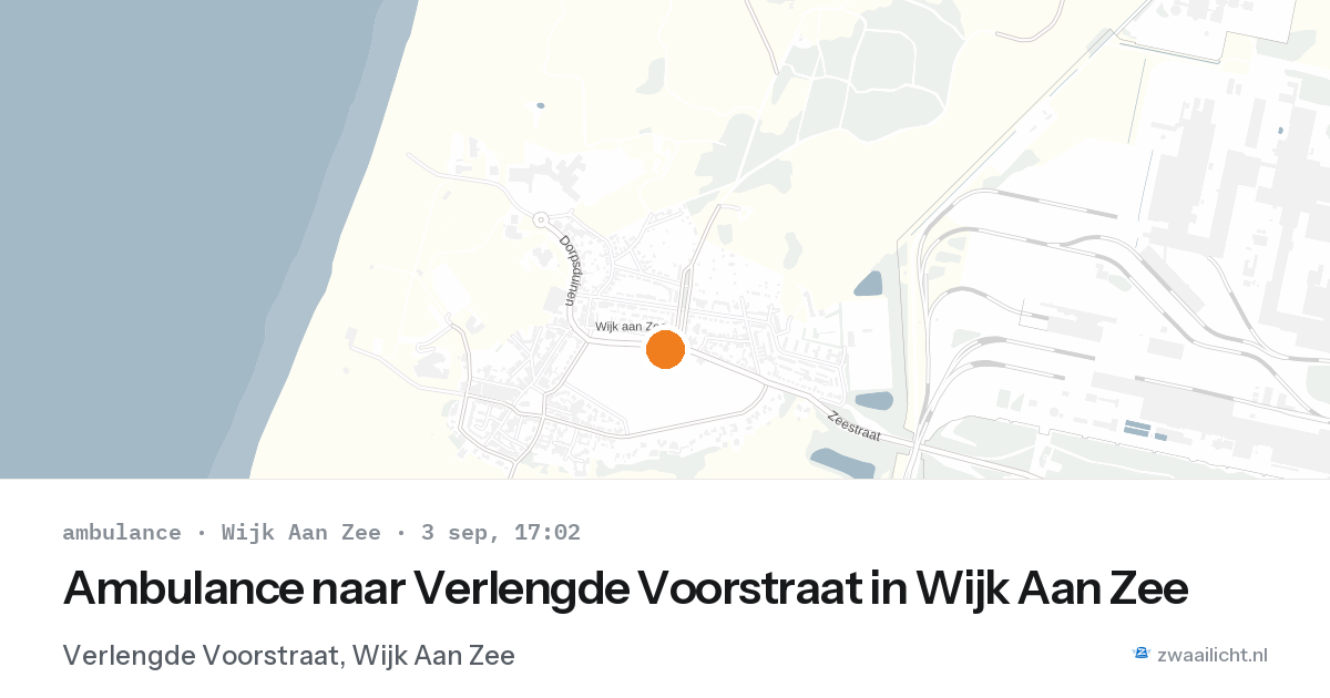 Ambulance naar Verlengde Voorstraat in Wijk Aan Zee — 3 sep 2026