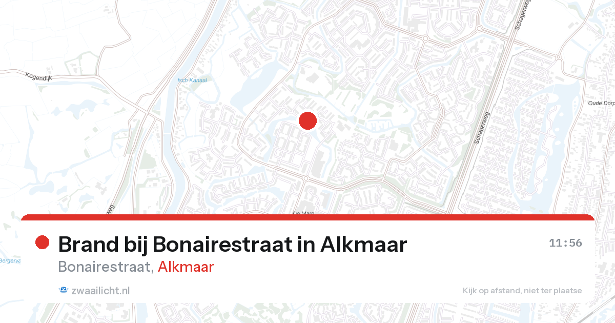 Brand bij Bonairestraat in Alkmaar — 7 mrt 2026