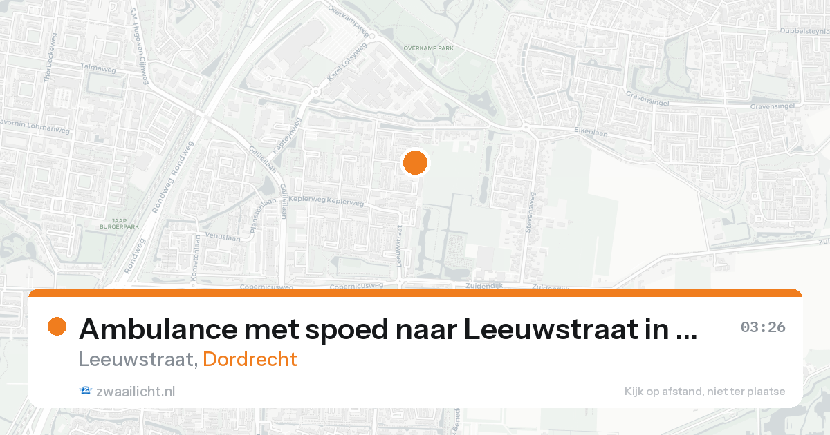 Ambulance met spoed naar Leeuwstraat in Dordrecht — 8 feb 2026