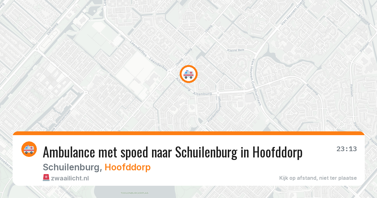 Ambulance met spoed naar Schuilenburg in Hoofddorp — 30 mrt 2026