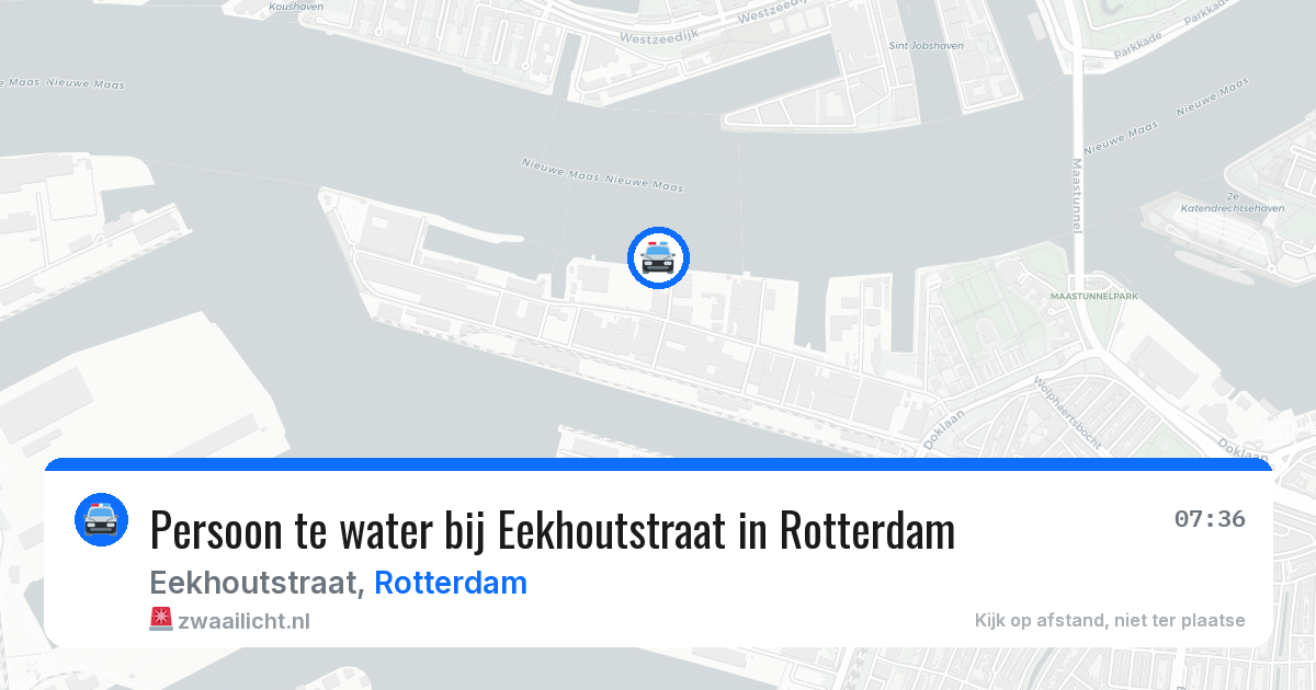 Persoon te water bij Eekhoutstraat in Rotterdam — 13 apr 2026