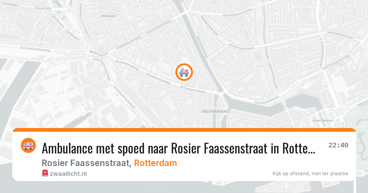Ambulance met spoed naar Rosier Faassenstraat in Rotterdam — 24 mei 2026