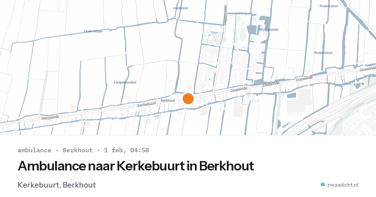 Ambulance naar Kerkebuurt in Berkhout — 1 feb 2026