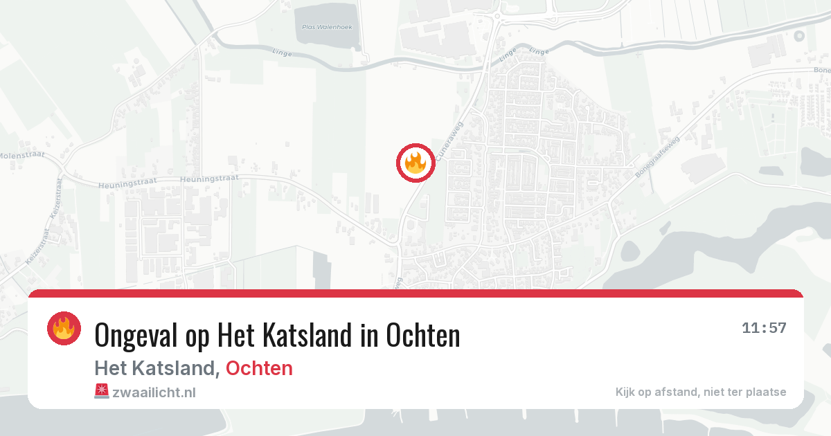 Ongeval op Het Katsland in Ochten — 13 jul 2026