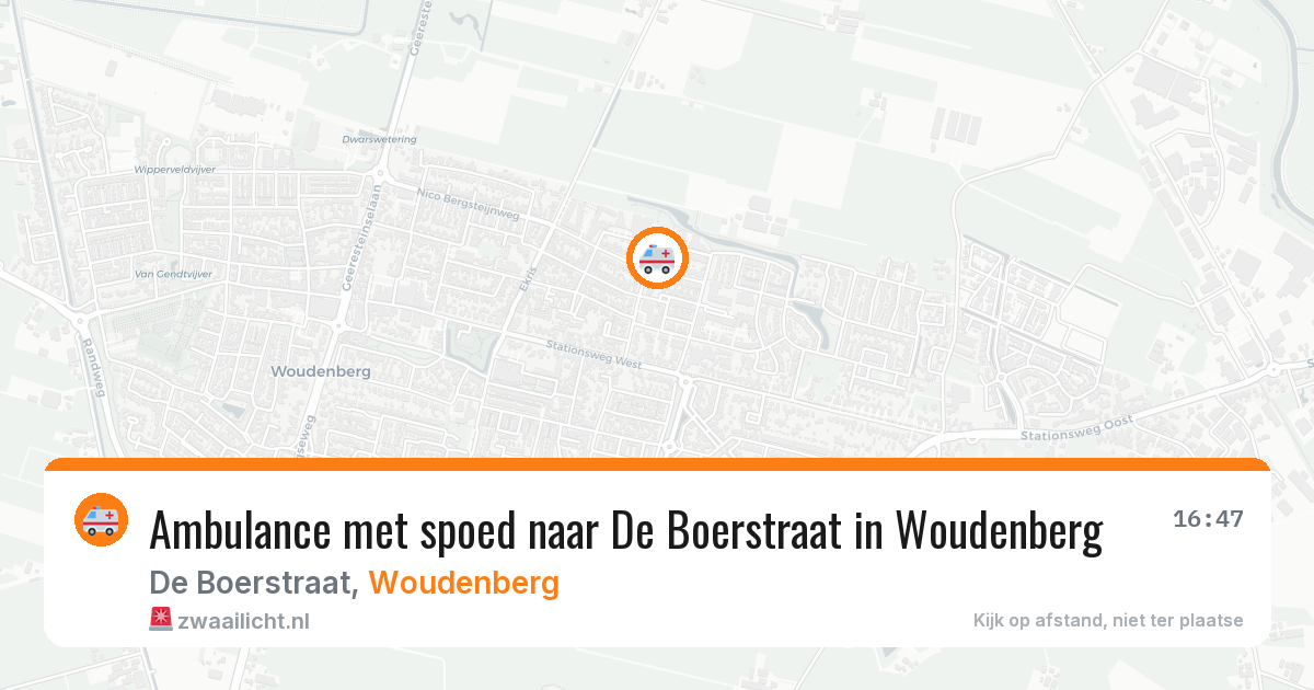 Ambulance met spoed naar De Boerstraat in Woudenberg — 12 aug 2026