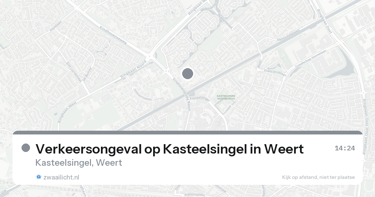 Verkeersongeval op Kasteelsingel in Weert — 7 feb 2026
