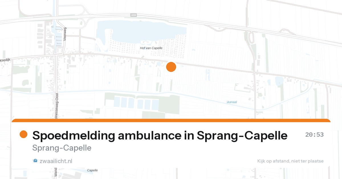 Spoedmelding ambulance in Sprang-Capelle — 27 aug 2026