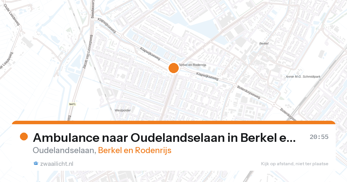 Ambulance naar Oudelandselaan in Berkel en Rodenrijs — 26 aug 2026