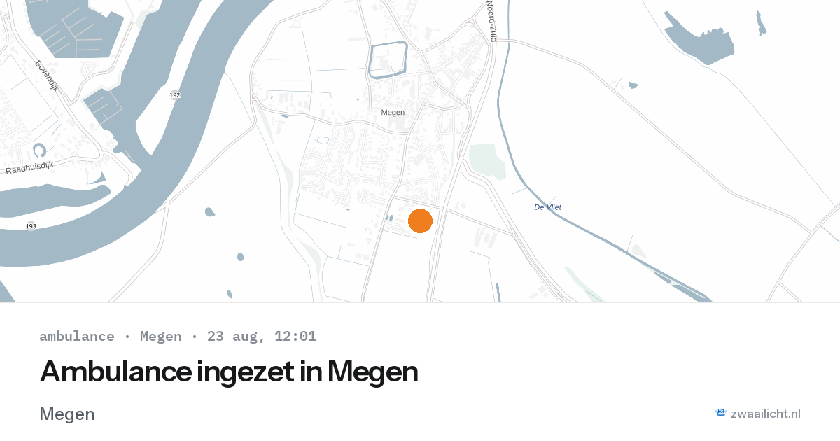 Ambulance ingezet in Megen — 23 aug 2026