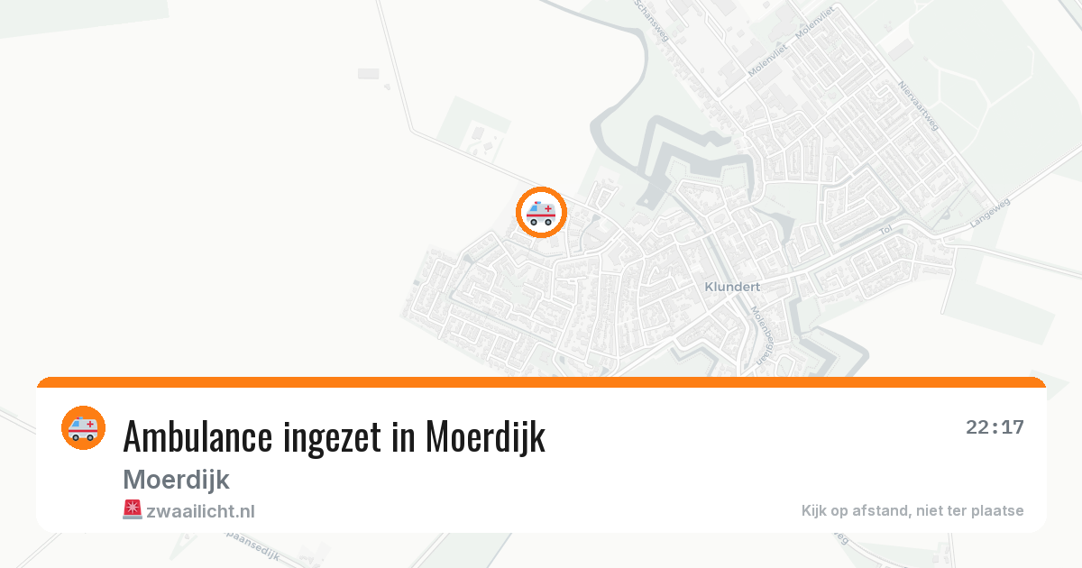 Ambulance ingezet in Moerdijk — 4 jul 2026