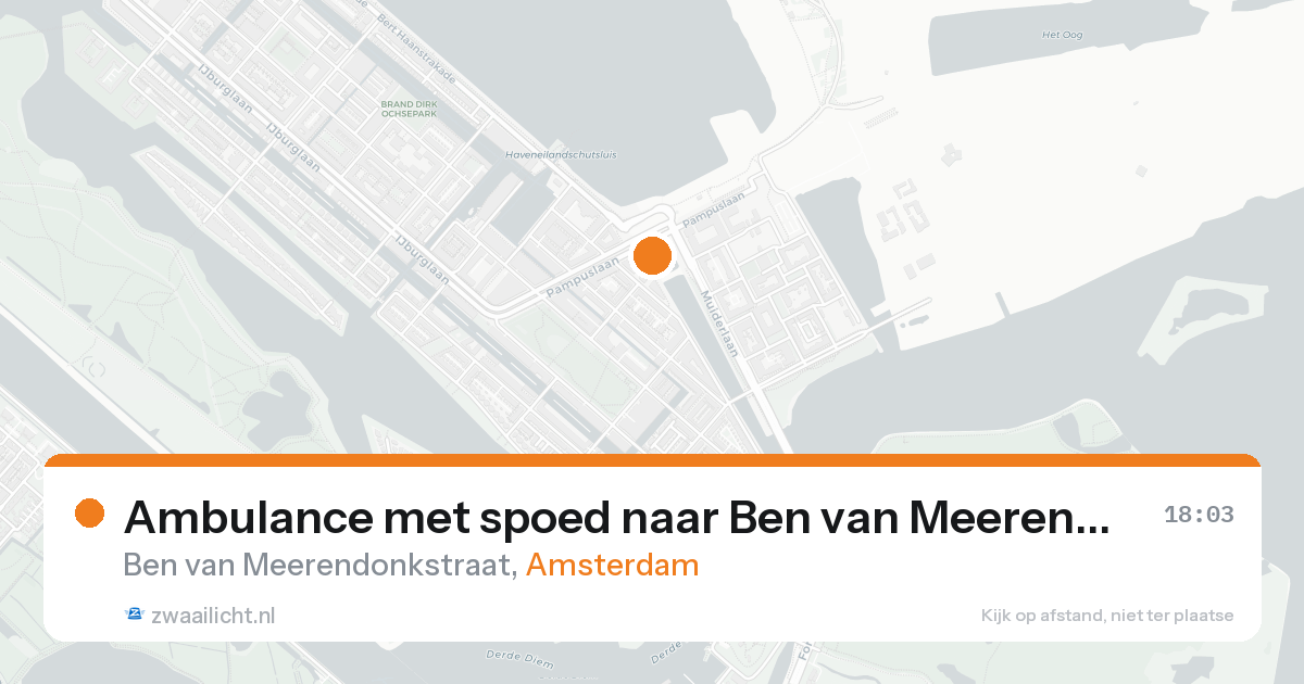 Ambulance met spoed naar Ben van Meerendonkstraat in Amsterdam — 30 mei 2026