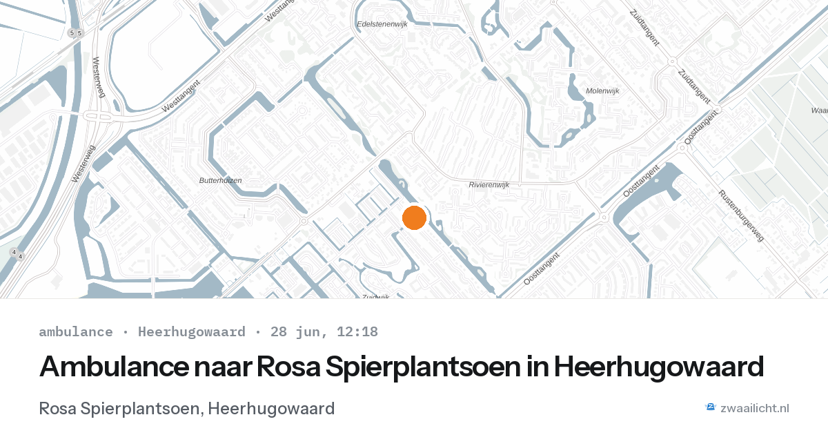 Ambulance naar Rosa Spierplantsoen in Heerhugowaard — 28 jun 2026
