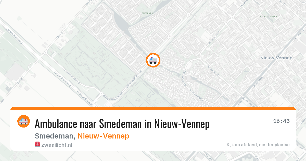 Ambulance naar Smedeman in Nieuw-Vennep — 27 jun 2026