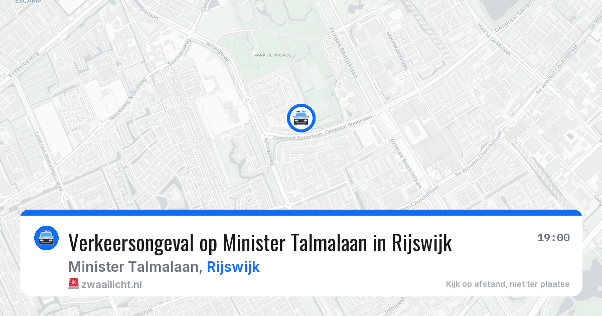 Verkeersongeval op Minister Talmalaan in Rijswijk — 1 jun 2026