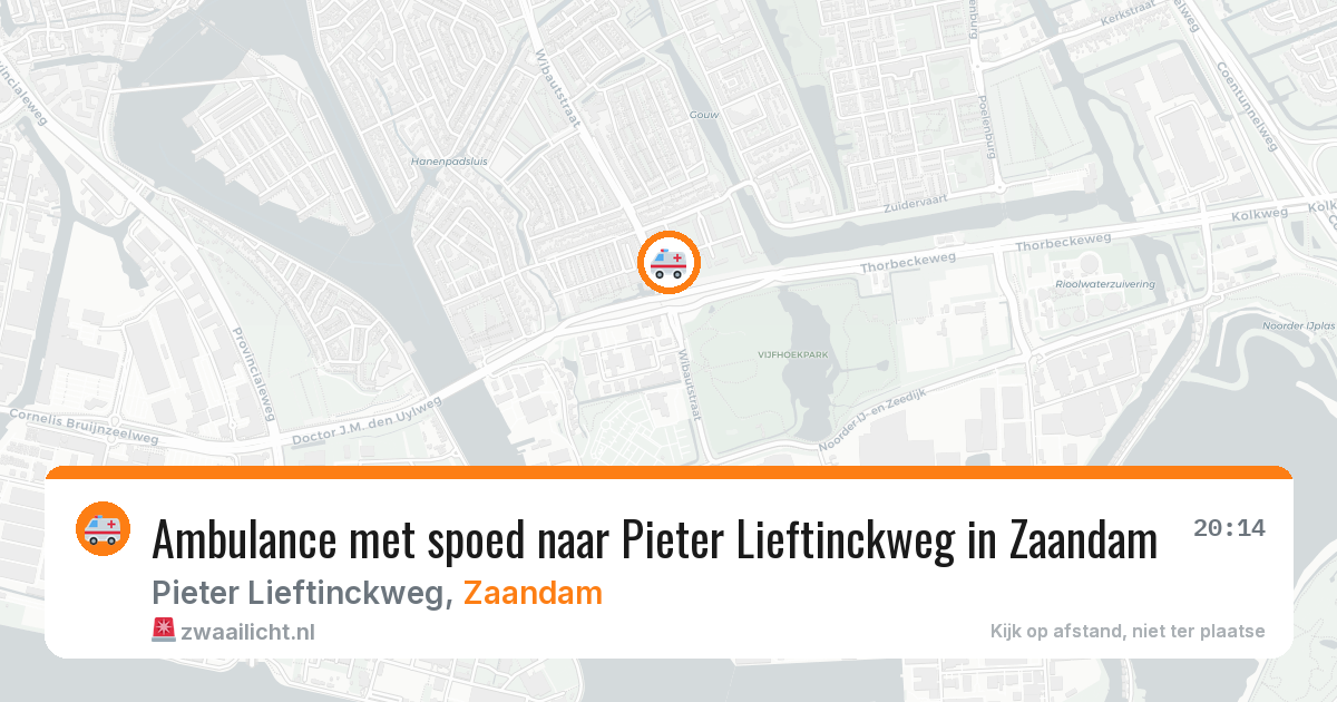 Ambulance met spoed naar Pieter Lieftinckweg in Zaandam — 22 feb 2026