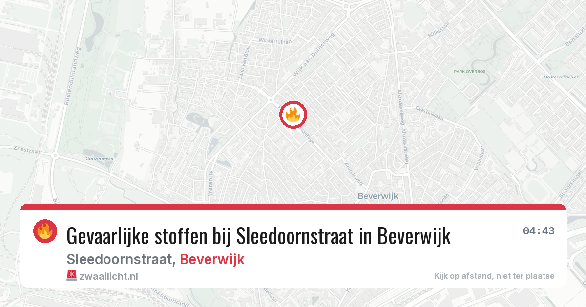 Gevaarlijke stoffen bij Sleedoornstraat in Beverwijk — 5 apr 2026