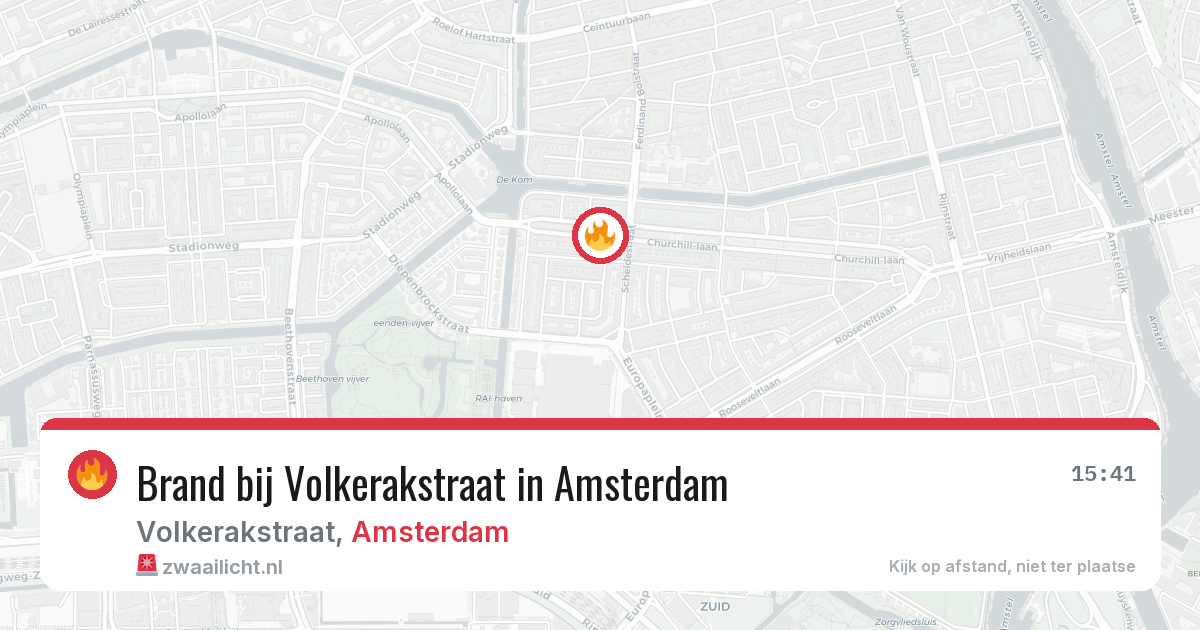 Brand bij Volkerakstraat in Amsterdam — 11 jun 2026