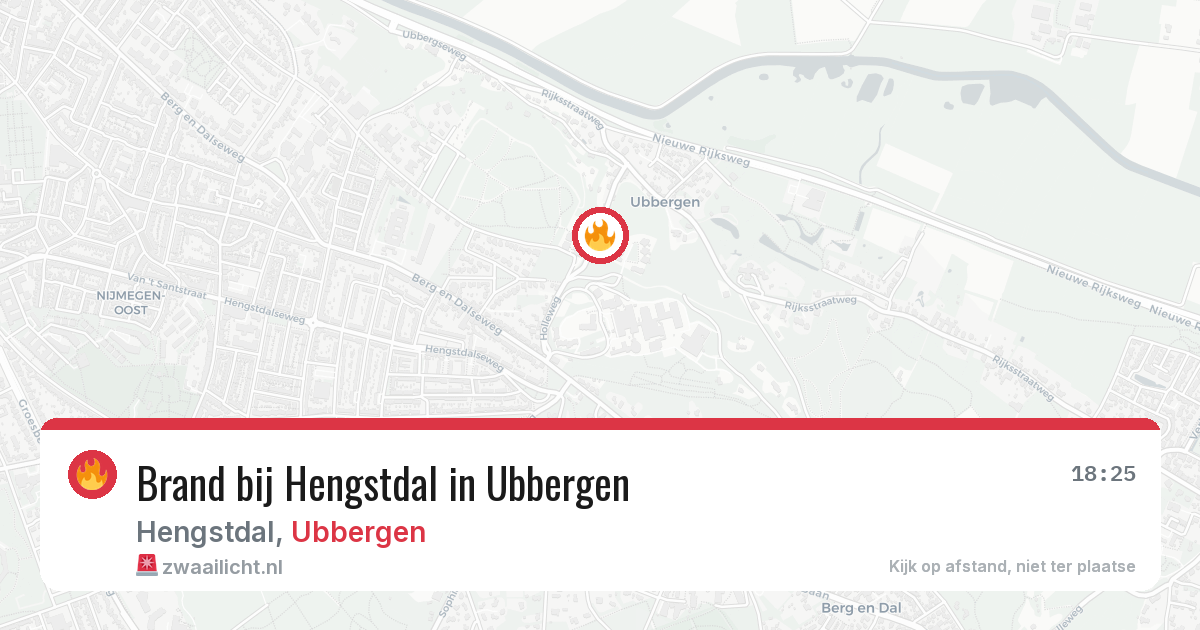 Brand bij Hengstdal in Ubbergen — 12 aug 2026