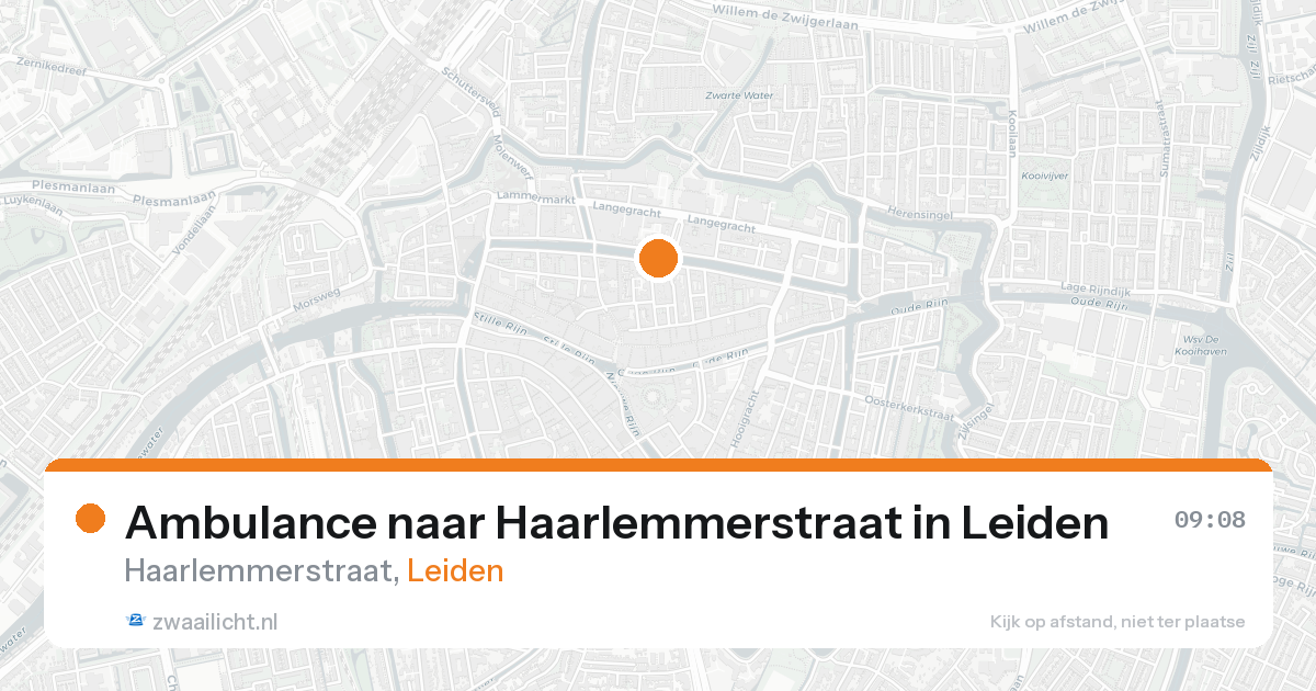 Ambulance naar Haarlemmerstraat in Leiden — 22 aug 2026