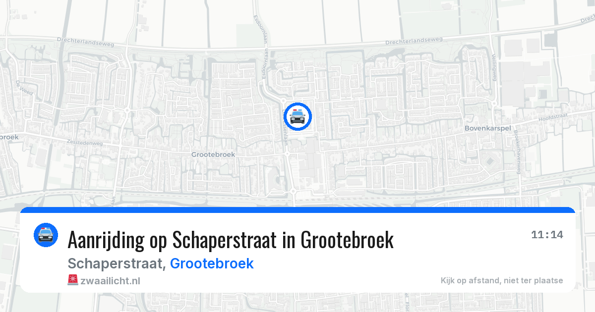 Aanrijding op Schaperstraat in Grootebroek — 22 jul 2026