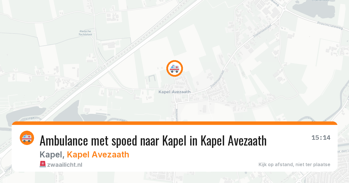 Ambulance met spoed naar Kapel in Kapel Avezaath — 27 apr 2026