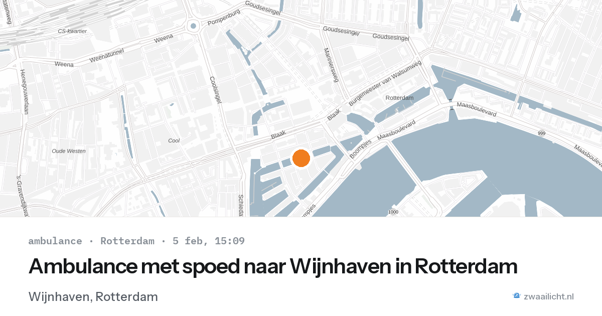 Ambulance met spoed naar Wijnhaven in Rotterdam — 5 feb 2026